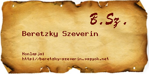 Beretzky Szeverin névjegykártya